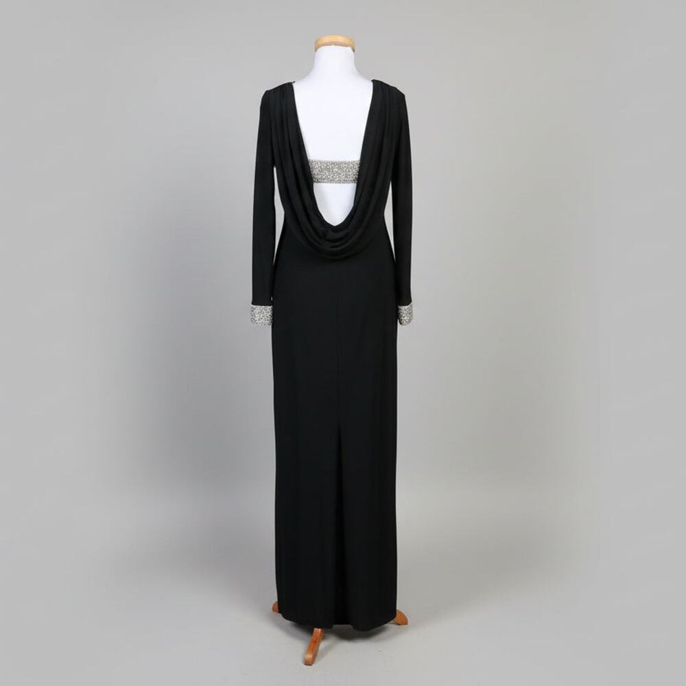 Marina black dress with rhinestones size 6